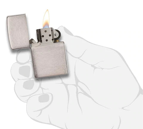 Regular Brush Finish Chrome Zippo