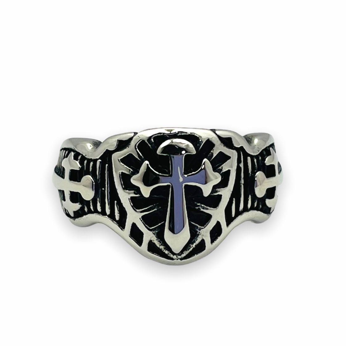 Cross Ring in Stainless Steel