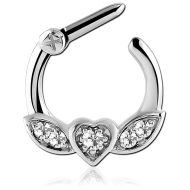 Crystak Heart Septum Clicker