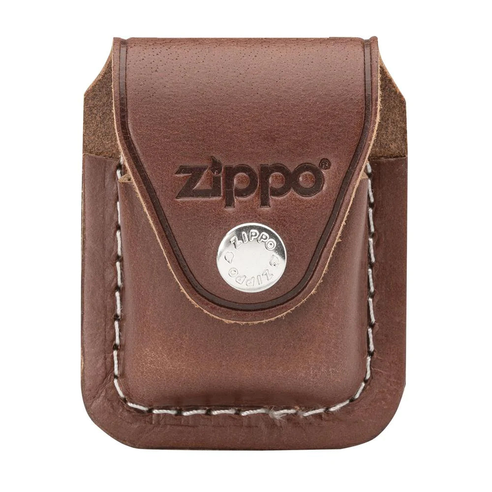 Brown Zippo Lighter Pouch with Clip