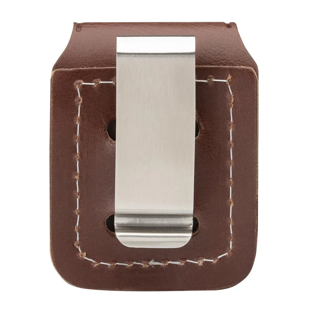 Brown Zippo Lighter Pouch with Clip