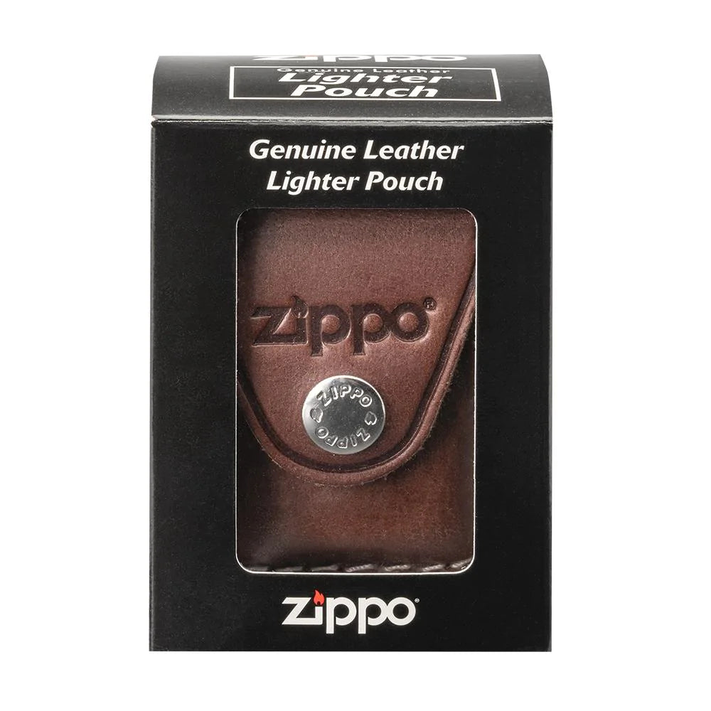 Brown Zippo Lighter Pouch with Clip