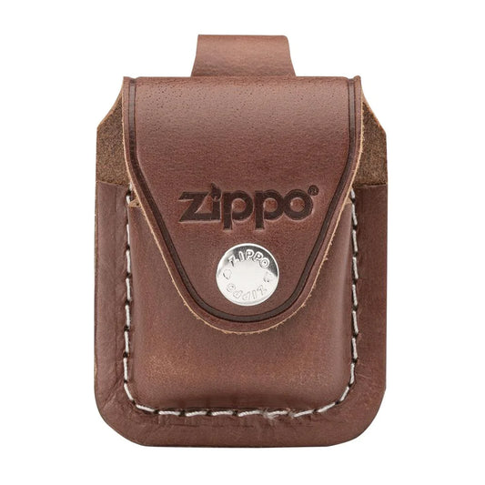 Brown Zippo Lighter Pouch with Loop