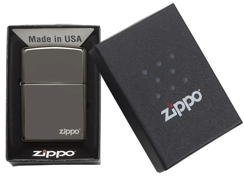 Black Ice with Logo Zippo
