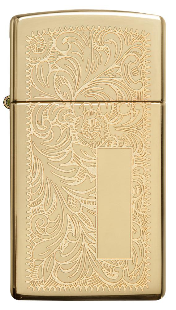 Slim Brass Venetian Zippo