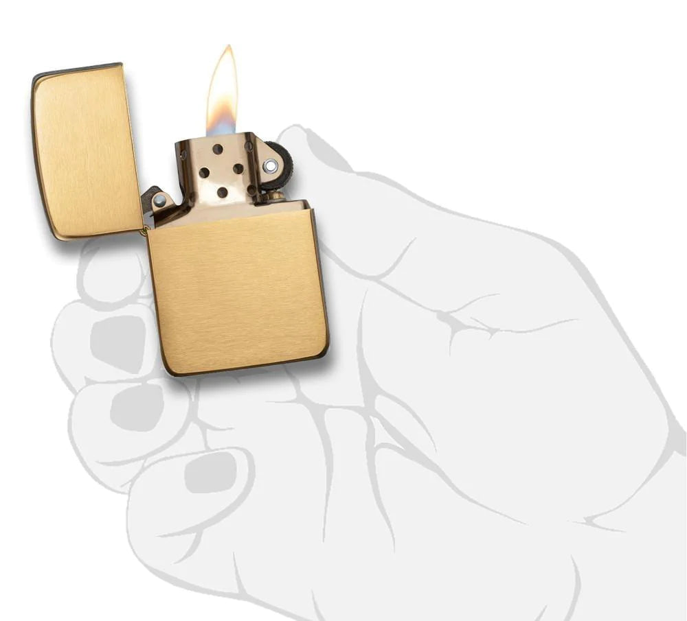 Replica Brushed Brass Zippo