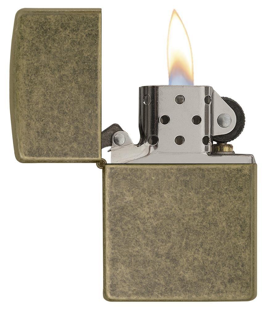 Regular Flat Bottom Antique Brass Zippo