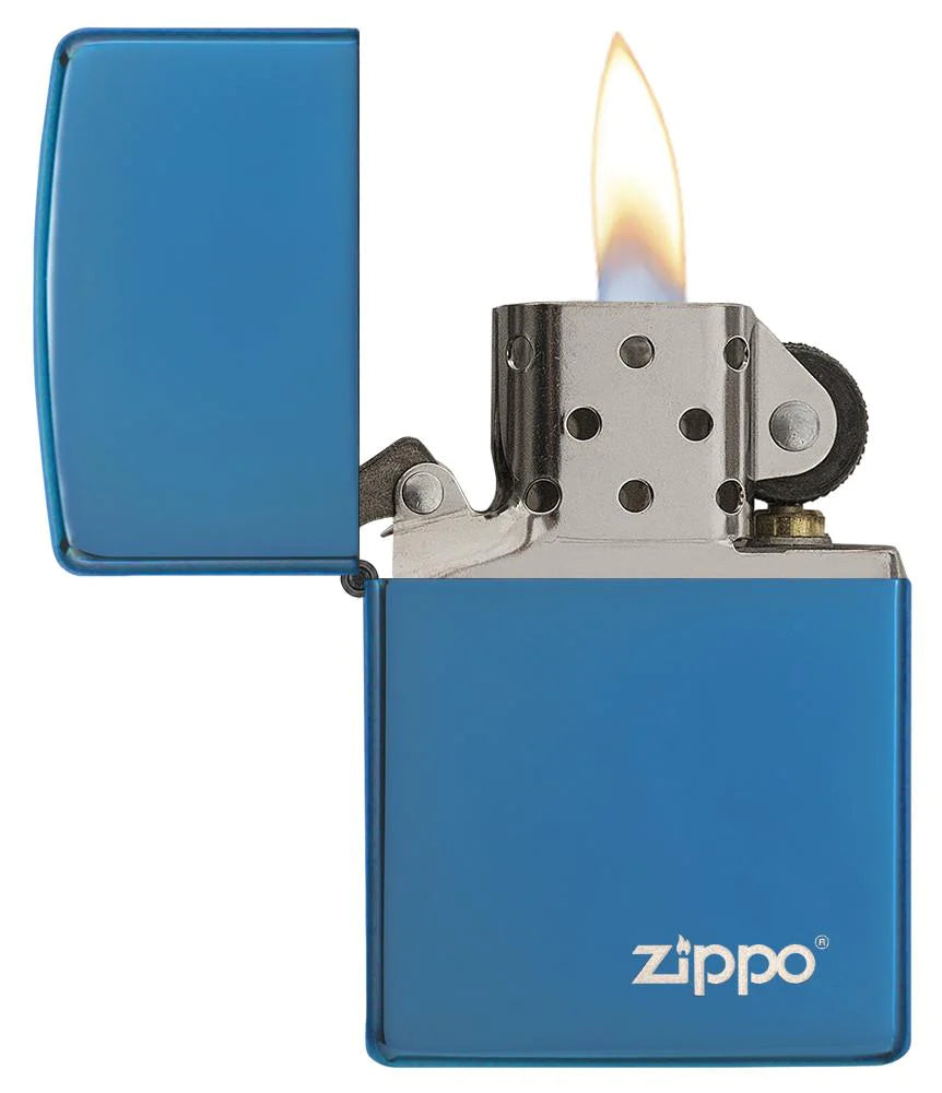 Classic High Polish Blue with Logo Zippo