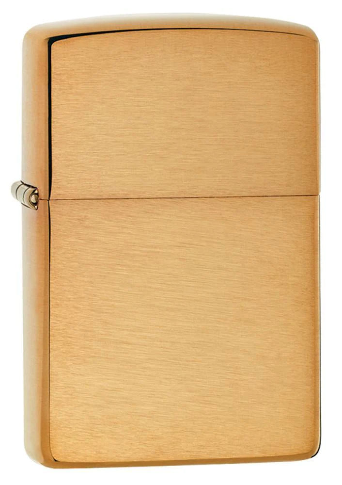Regular Brushed Finish Brass Zippo