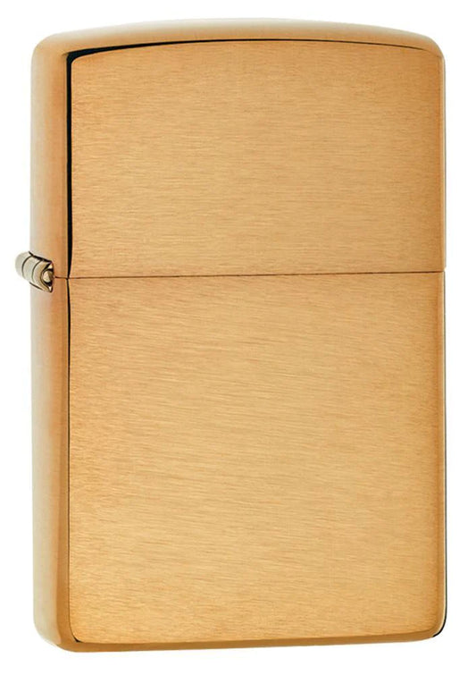 Regular Brushed Finish Brass Zippo