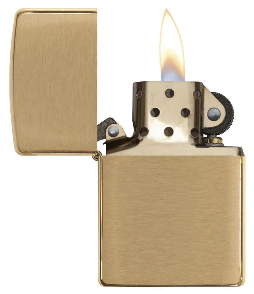 Regular Brushed Finish Brass Zippo