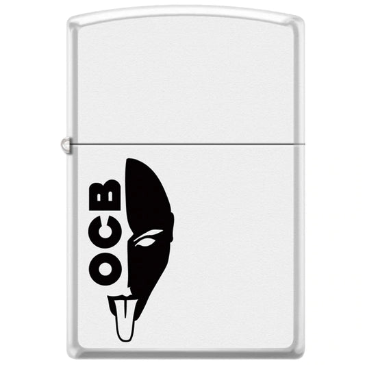 White Matte OCB Black Zippo