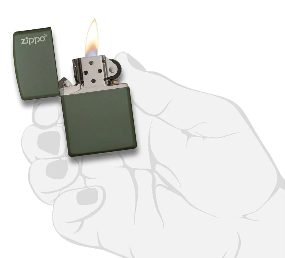 Classic Matte Green Logo Zippo