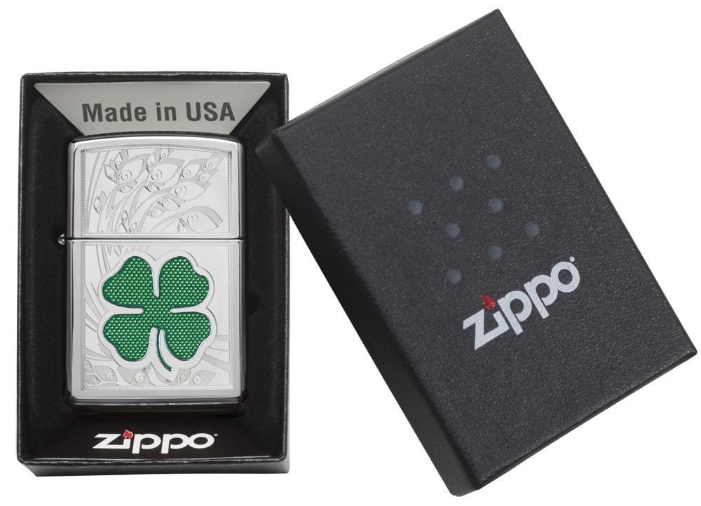 Clover High Polish Chrome Zippo