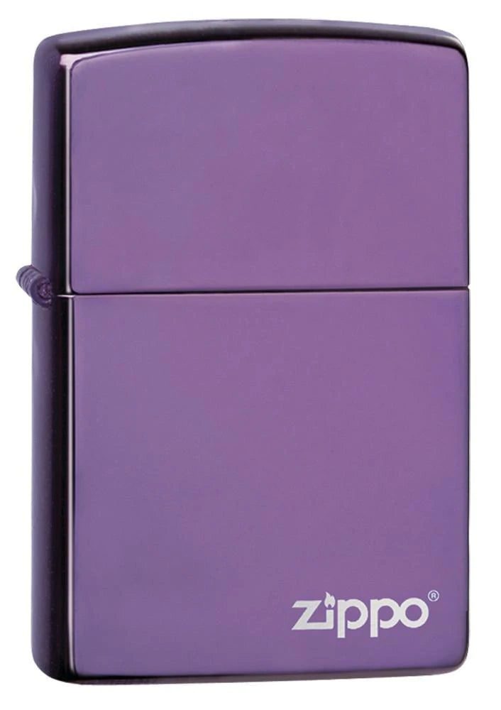 Classic High Polish Purple with Logo Zippo