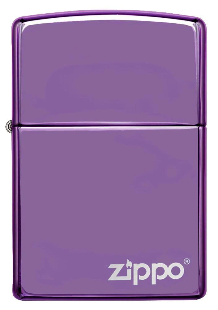 Classic High Polish Purple with Logo Zippo