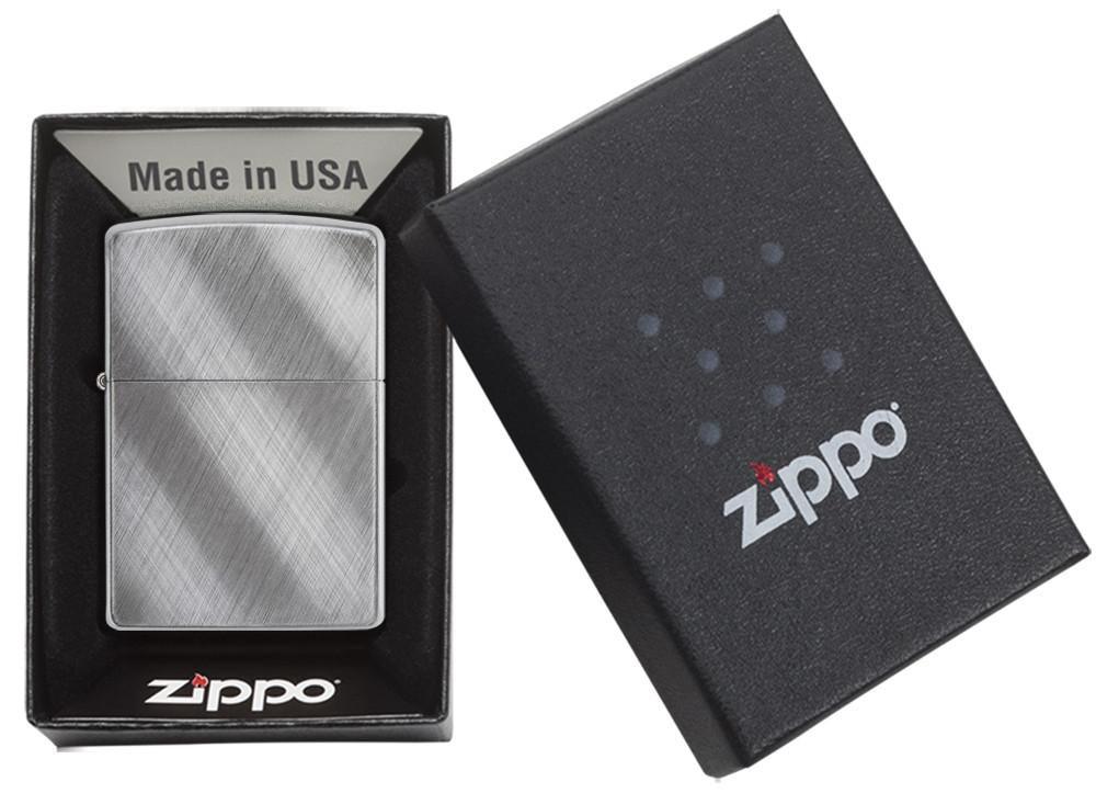 Regular Diagonal Weave Zippo