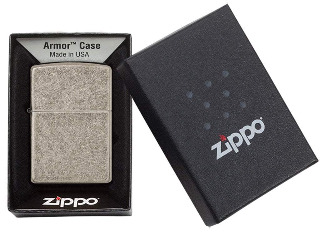 Armor Antique Silver Plated Zippo
