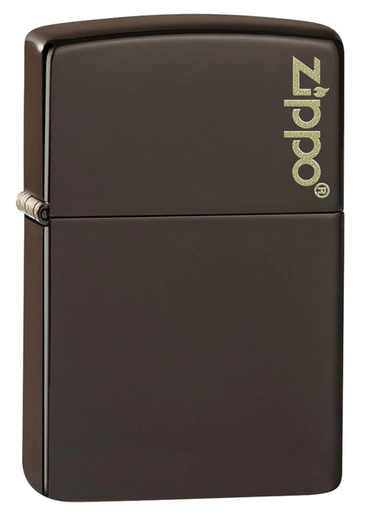 Classic Matte Brown Logo Zippo