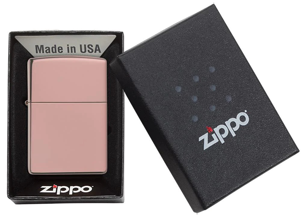 Classic High Polish Rose Gold Zippo