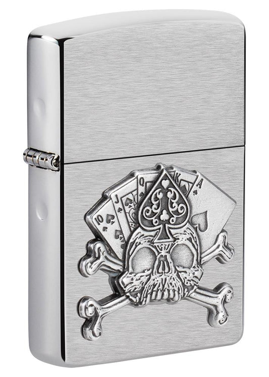Card Skull Emblem Zippo