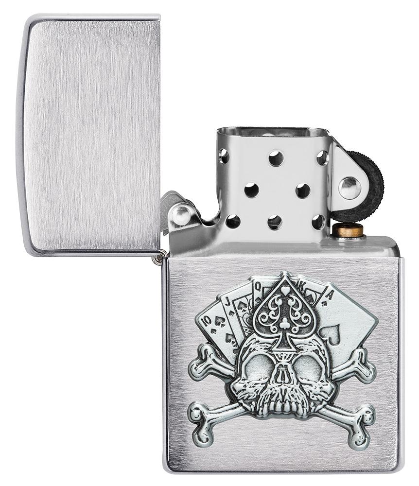 Card Skull Emblem Zippo