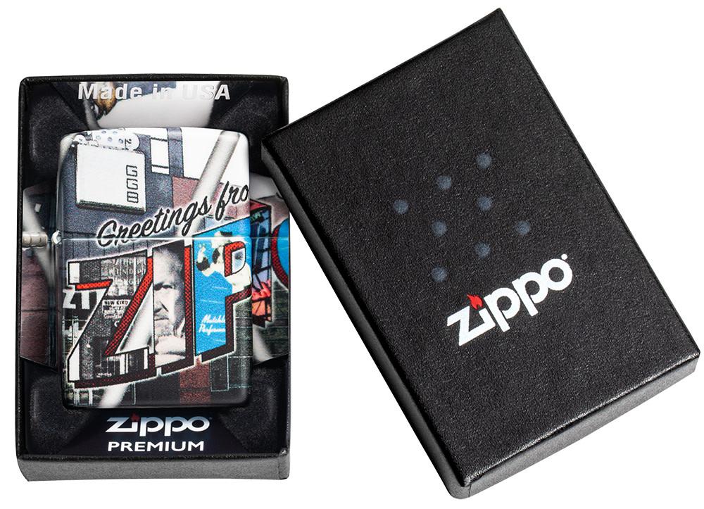 Regular White Matte Greetings from Zippo