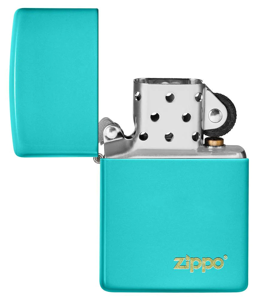 Classic Flat Turquoise with Logo Zippo