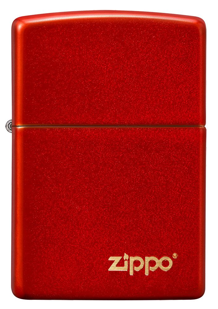 Classic Metallic Red with Logo Zippo