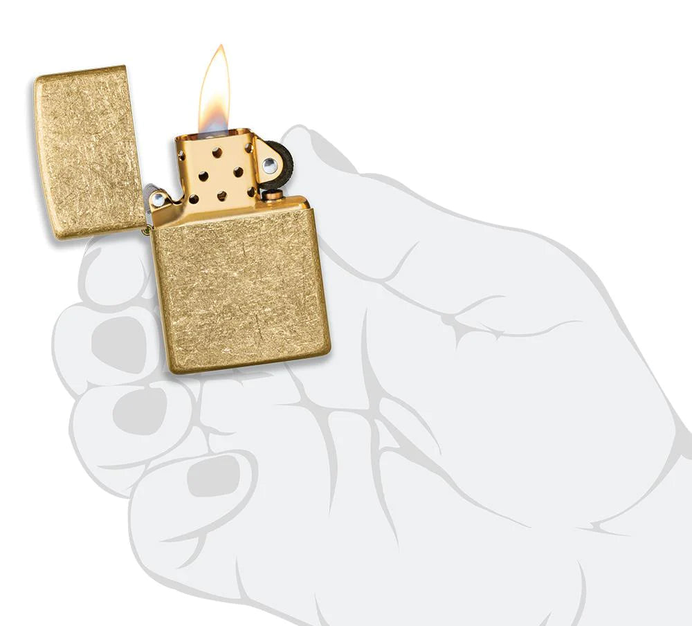 Classic Tumbled Brass Zippo