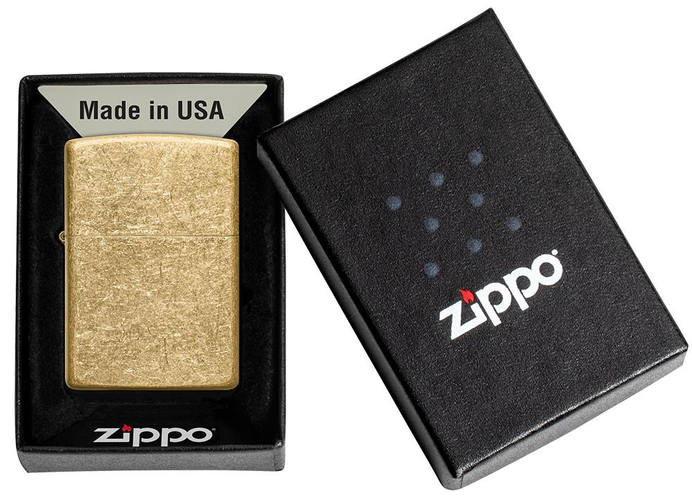 Classic Tumbled Brass Zippo
