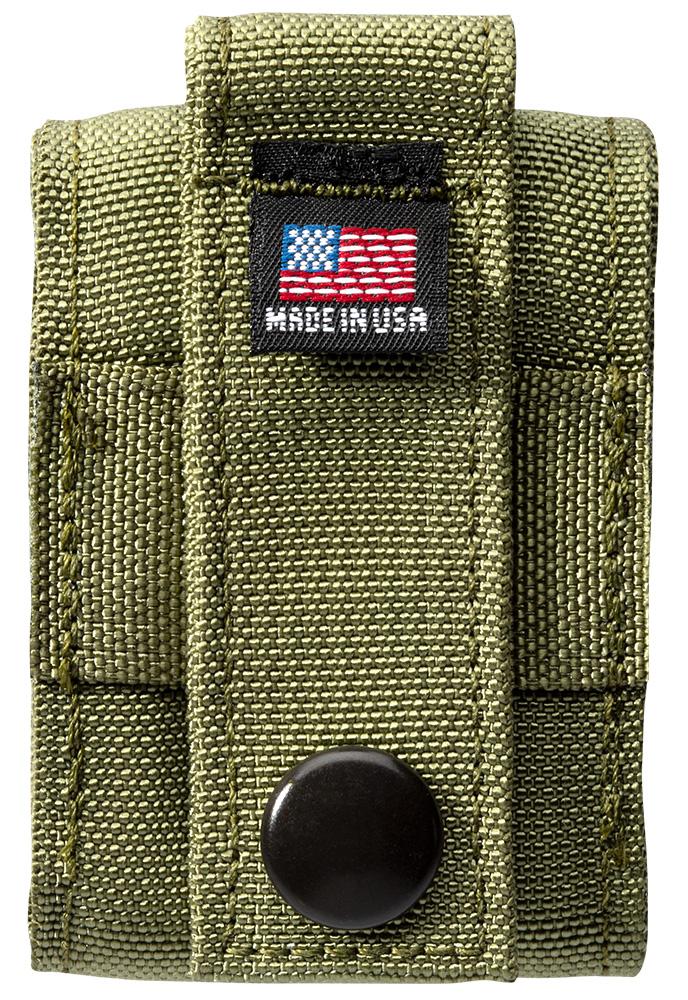 Black Crackle Zippo with Green Tactical Pouch Gift Set