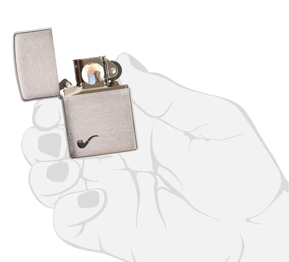 Brush Finish Pipe Lighter Zippo