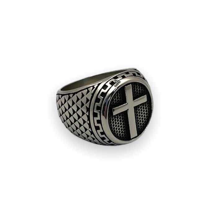 Stainless Steel Cross Ring