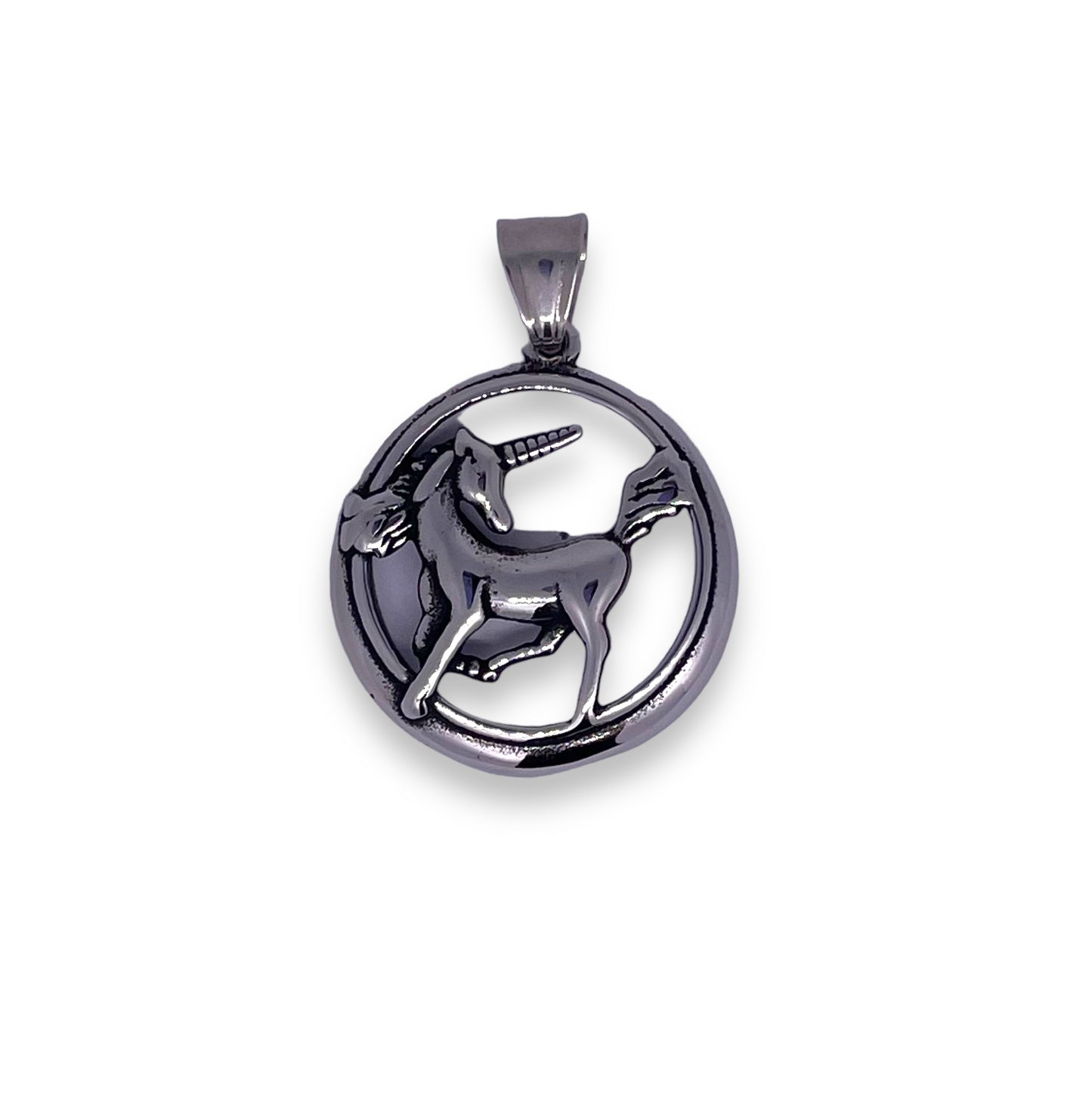 Baby Unicorn Pendant in Surgical Stainless Steel