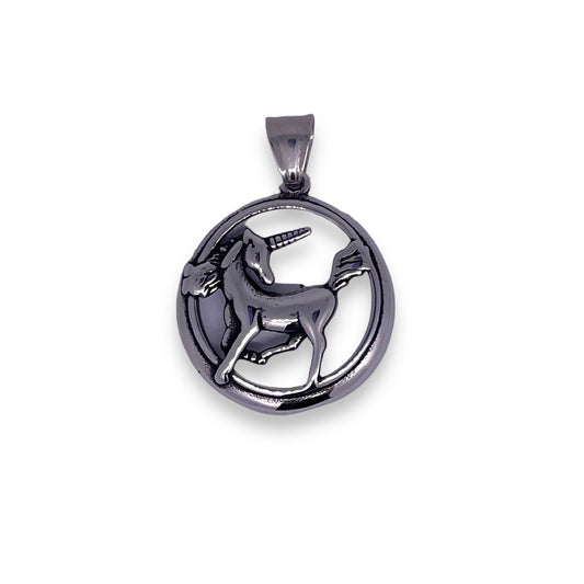 Baby Unicorn Pendant in Surgical Stainless Steel
