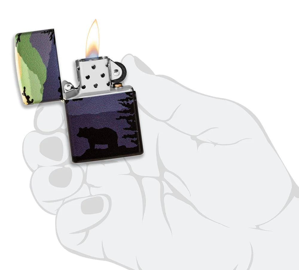 Bear Landscape Zippo