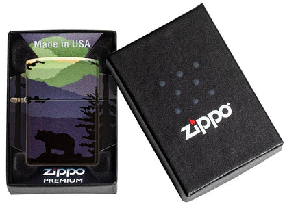 Bear Landscape Zippo