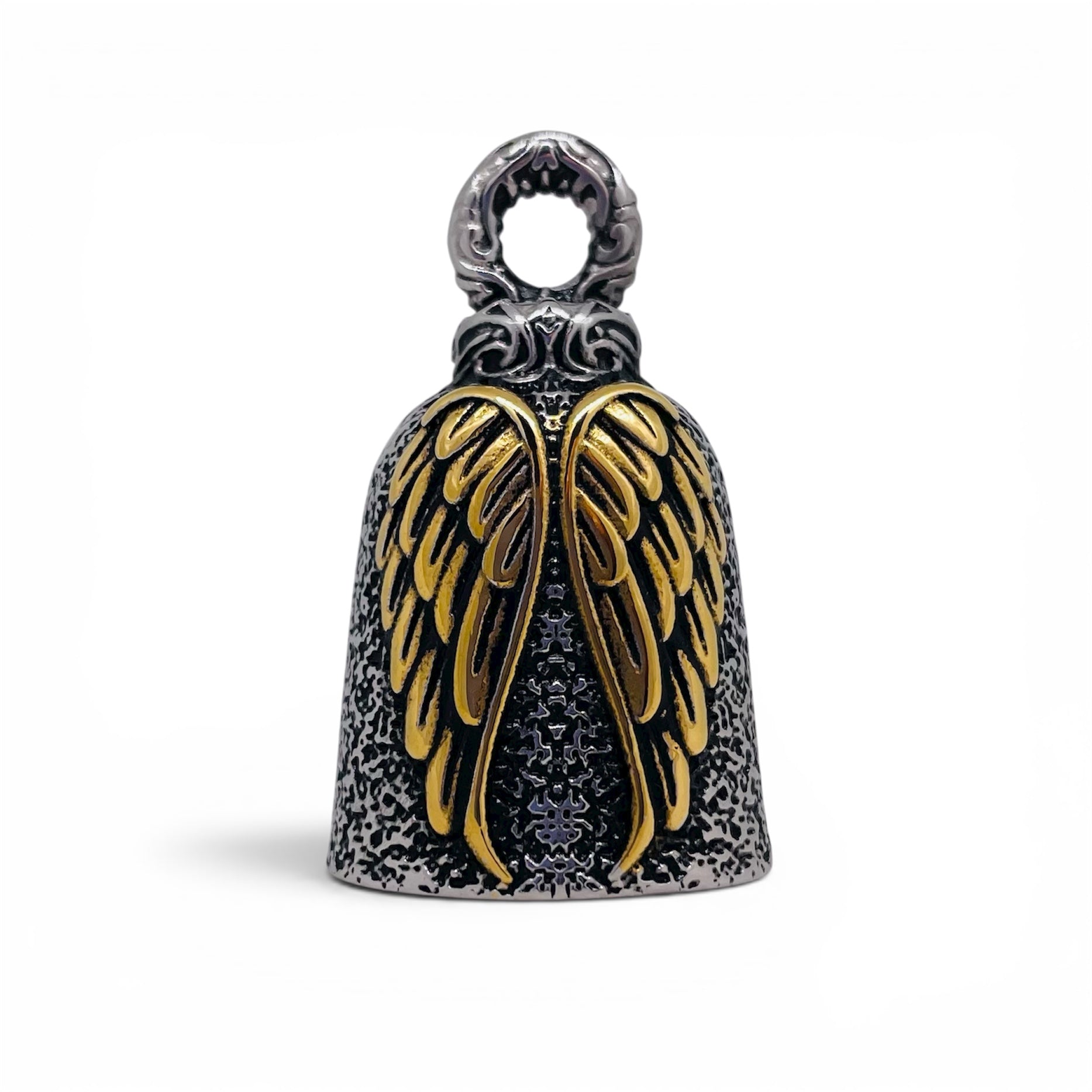 Biker Bell Golden Guardian Wings Gremlin Guardian Bell in Stainless Steel