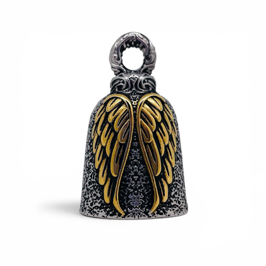 Biker Bell Golden Guardian Wings Gremlin Guardian Bell in Stainless Steel