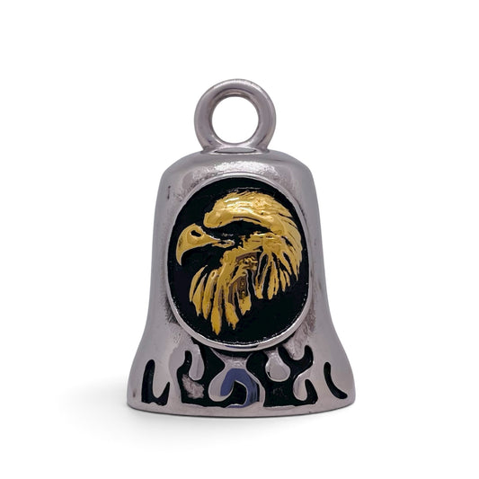 Big Dog Steel Golden Freedom Eagle Gremlin Guardian Biker Bell in Stainless Steel