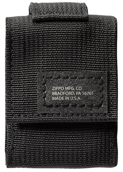 Black Zippo Tactical Pouch with Black Crackle Zippo