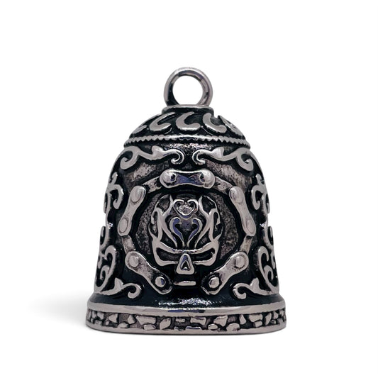 Chained Skull Gremlin Guardian Biker Bell in Stainless Steel