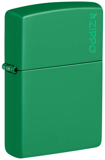 Classic Grass Green with Logo Zippo