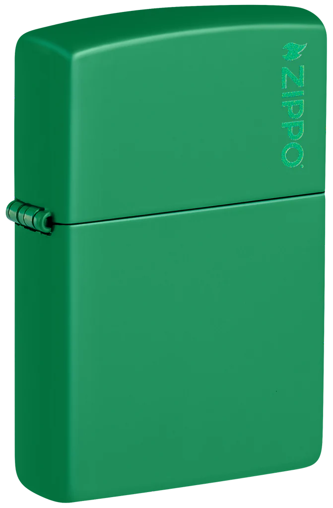 Classic Grass Green with Logo Zippo