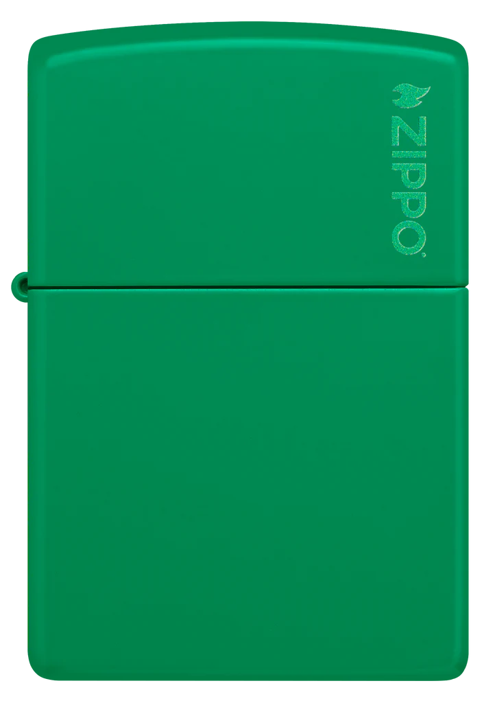 Classic Grass Green with Logo Zippo