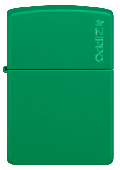 Classic Grass Green with Logo Zippo