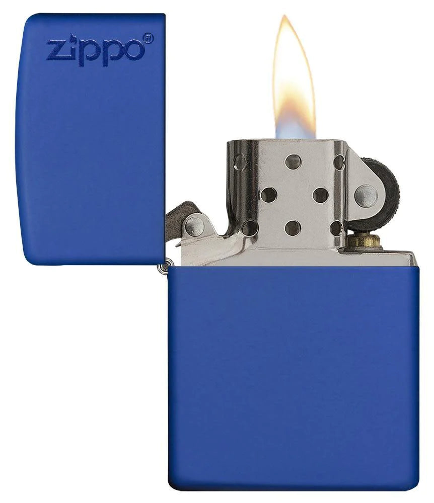 Classic Matte Blue with Logo Zippo