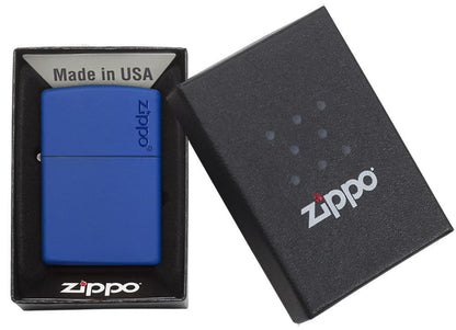 Classic Matte Blue with Logo Zippo