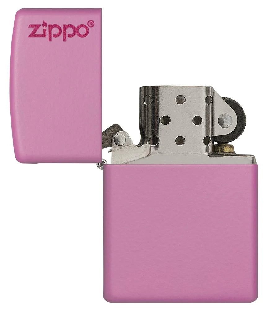 Classic Matte Pink with Logo Zippo